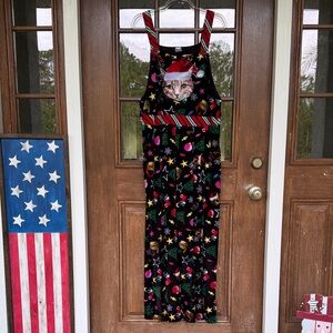 No Boundaries Black Festive Cat Jumpsuit